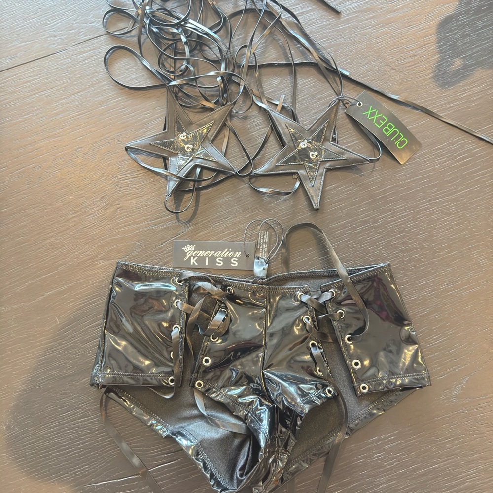 Dolls Kill - Clubexx Star Bikini Set and Generation KISS bottoms